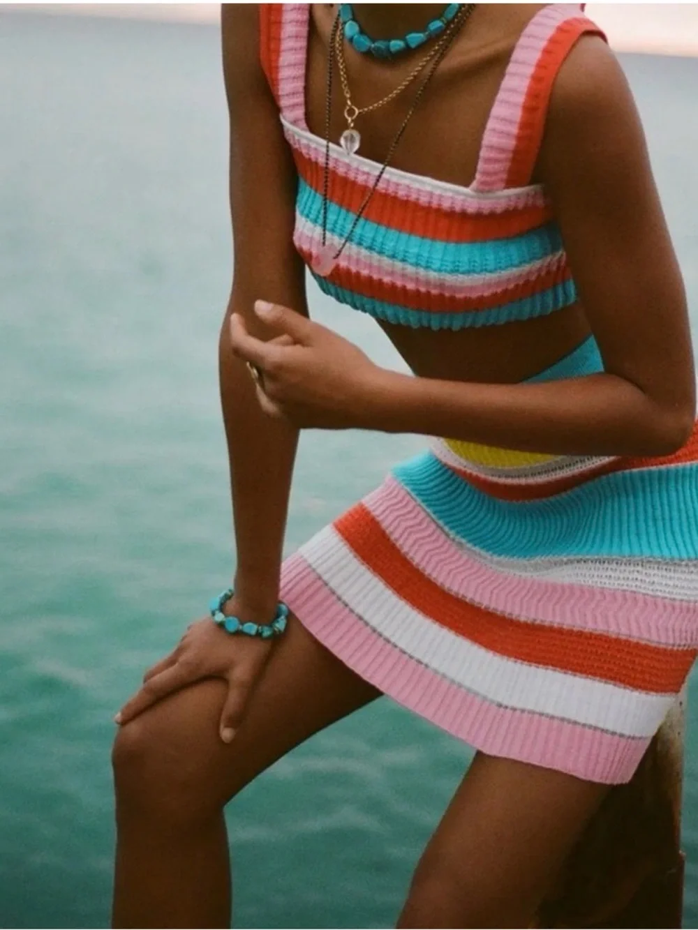 Solid & Striped The Emily Ribbed Crop Tank Top Small - Picture 3 of 4